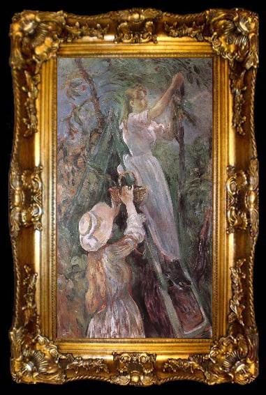 framed  Berthe Morisot Peach trees, ta009-2